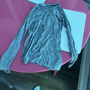 Gray Lulu swiftly tech long-sleeve shirt